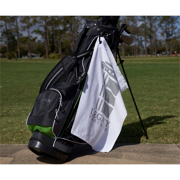 2 lb/doz 15" x 24" screen printed white golf towel... from ASI 73520 Neet Feet / Kanata Towels