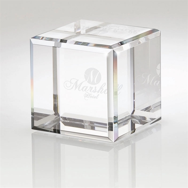 2.38" x 2.38" x 2.38" Quadrado small crystal block.... from ASI 67866 Logomark/Valumark