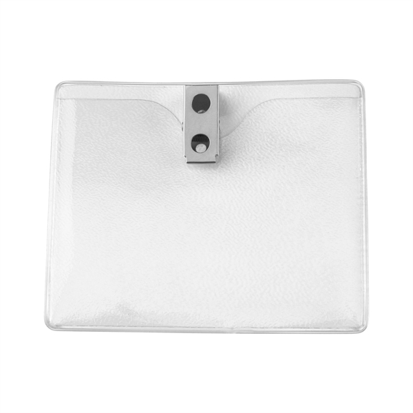 Horizontal top load military size badge holder made of clear vinyl.... from ASI 62088 IDProductsource
