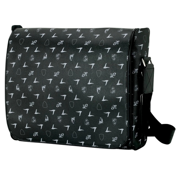 4" x 13" x 14.5" black shoulder bag; includes interior zip... from ASI 67866 Logomark/Valumark