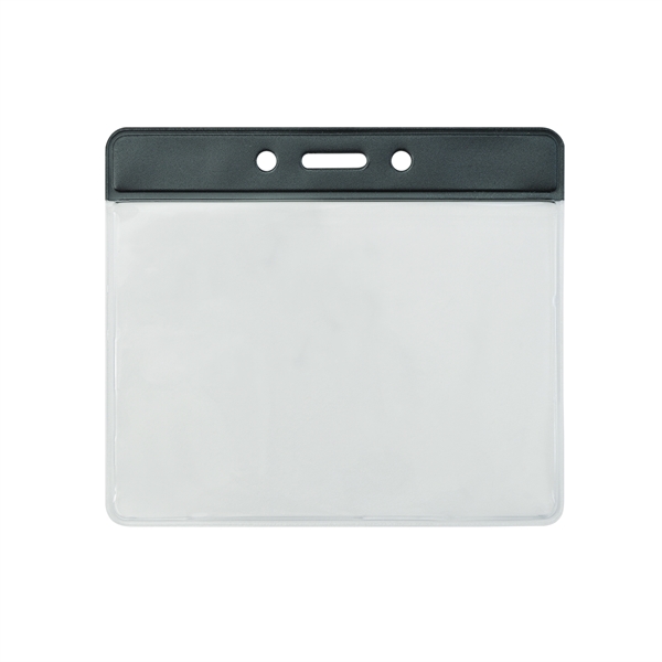 4.10" x 3.5" horizontal vinyl badge holders with color bar and... from ASI 62088 IDProductsource