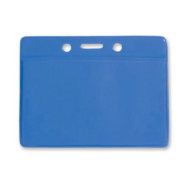 Horizontal top load color back vinyl badge holder, data / credit... from ASI 62088 IDProductsource