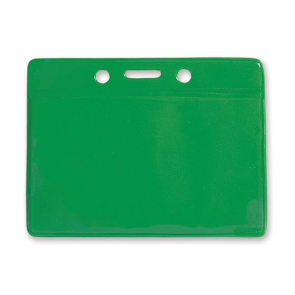 Horizontal top load color back vinyl badge holder, data / credit... from ASI 62088 IDProductsource