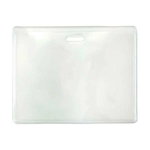 3.92" x 2.91" clear vinyl badge holder with frosted back and... from ASI 62088 IDProductsource