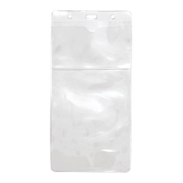 3.75" x 2" or 4" x 9.25" clear vertical vinyl badge... from ASI 62088 IDProductsource