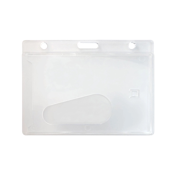 Horizontal / side load frosted plastic badge holder.... from ASI 62088 IDProductsource