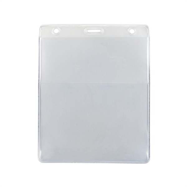 Vertical event vinyl credential wallet with slot and chain holes.... from ASI 62088 IDProductsource