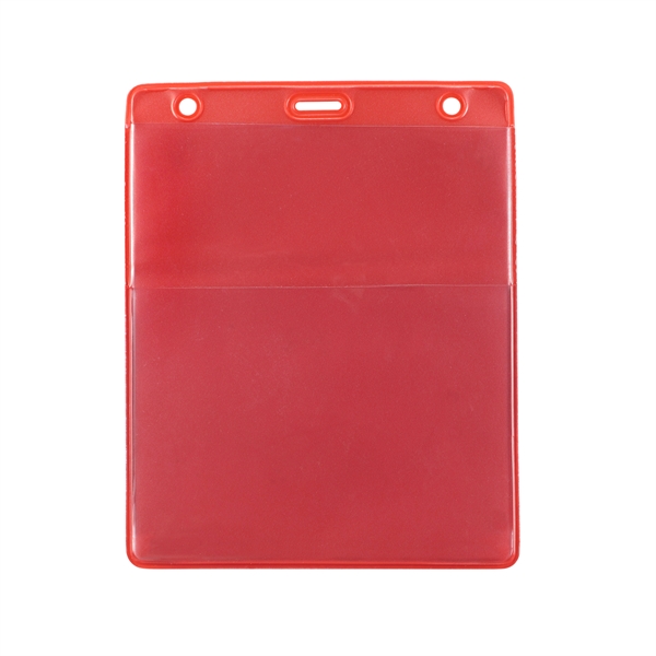 Vertical event vinyl credential wallet with slot and chain holes.... from ASI 62088 IDProductsource