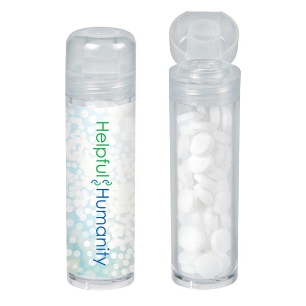 Sugar-free peppermints (approx. 50) in a flip-top container... from ASI 61125 Hit Promotional Products / Hit®