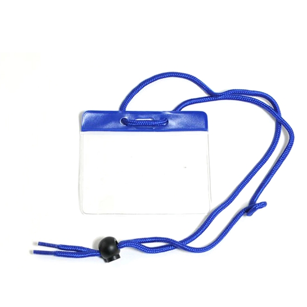 Badge holder-lanyard combo with adjustable bead that matches ID holders.... from ASI 62088 IDProductsource