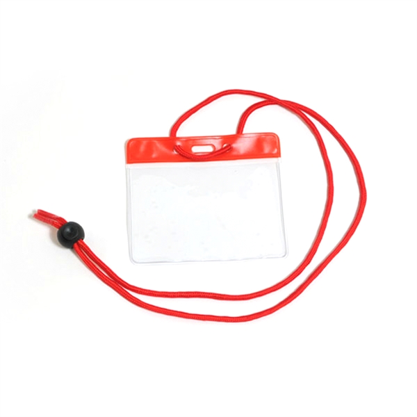Badge holder-lanyard combo with adjustable bead that matches ID holders.... from ASI 62088 IDProductsource