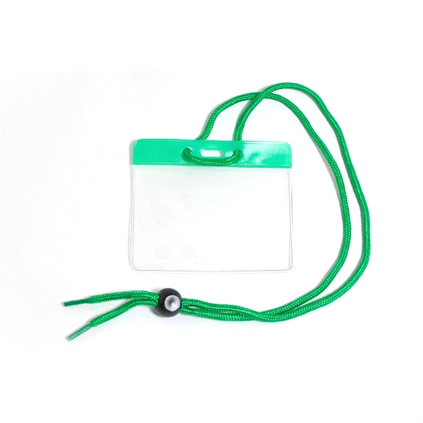 Badge holder-lanyard combo with adjustable bead that matches ID holders.... from ASI 62088 IDProductsource