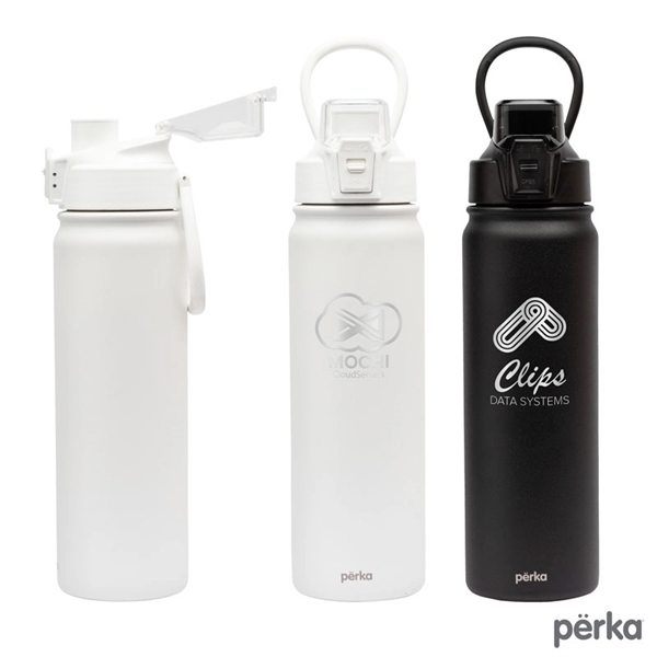 Perka® Rex 24 oz. Double Wall, Stainless Steel Water Bottle... from ASI 67866 Logomark/Valumark