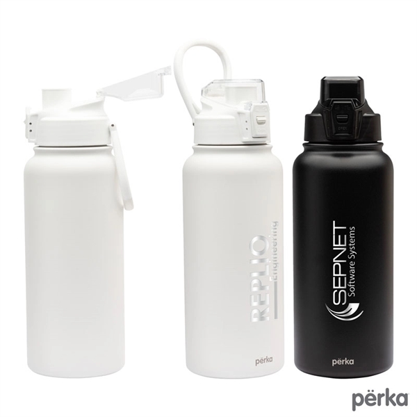 Perka® Rex 32 oz. Double Wall, Stainless Steel Water Bottle... from ASI 67866 Logomark/Valumark