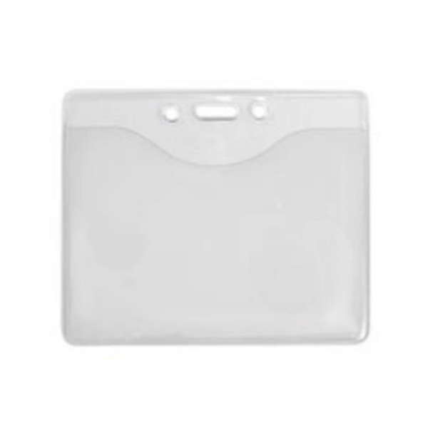 4" x 4.32" clear vinyl horizontal badge holder with attachment slot.... from ASI 62088 IDProductsource