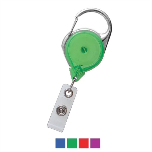1.25" ABS plastic badge reel with carabiner clip.... from ASI 62088 IDProductsource