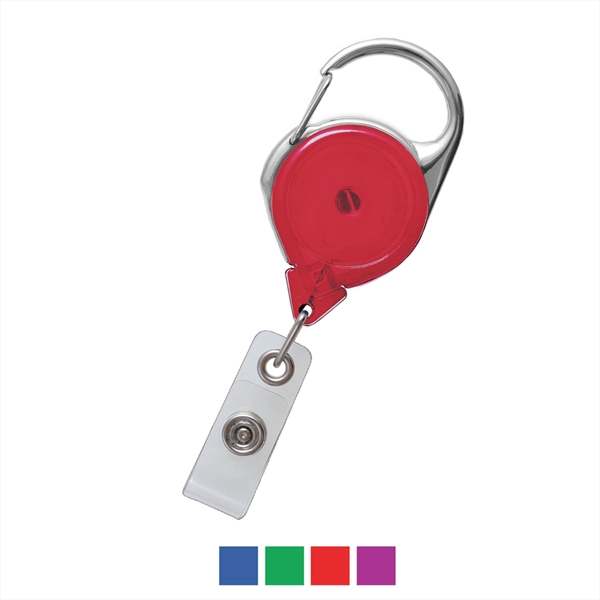 1.25" ABS plastic badge reel with carabiner clip.... from ASI 62088 IDProductsource