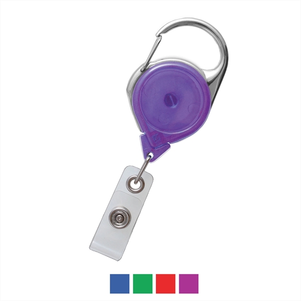 1.25" ABS plastic badge reel with carabiner clip.... from ASI 62088 IDProductsource