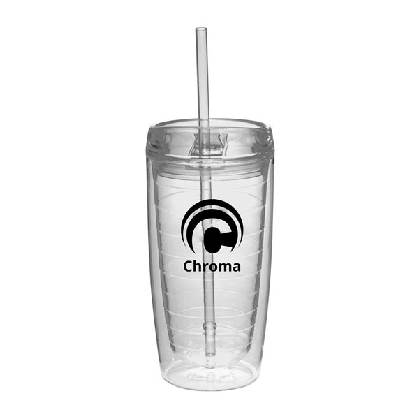 7" x 2.5" double wall insulated 16 ounce acrylic Chroma tumbler... from ASI 62088 IDProductsource