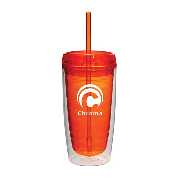 7" x 2.5" double wall insulated 16 ounce acrylic Chroma tumbler... from ASI 62088 IDProductsource