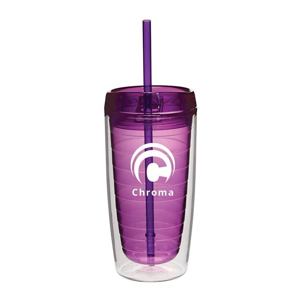 7" x 2.5" double wall insulated 16 ounce acrylic Chroma tumbler... from ASI 62088 IDProductsource