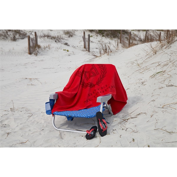 14 lbs/doz 35" x 60" screen printed beach  towel... from ASI 73520 Neet Feet / Kanata Towels