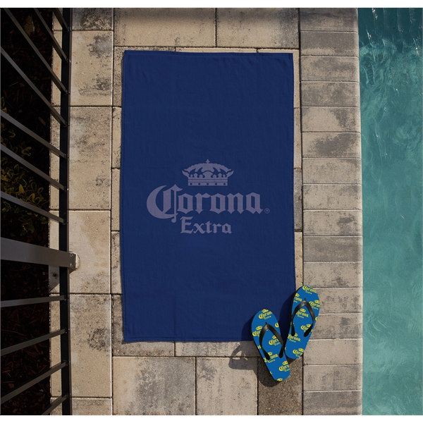 6 lbs/doz 24" x 42" screen printed beach towel... from ASI 73520 Neet Feet / Kanata Towels