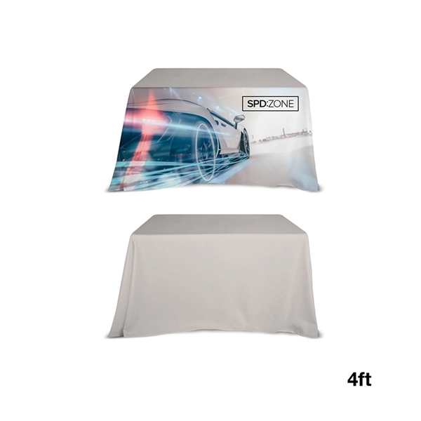 48" x 30" x 29" table throw cover with color dye... from ASI 67866 Logomark/Valumark