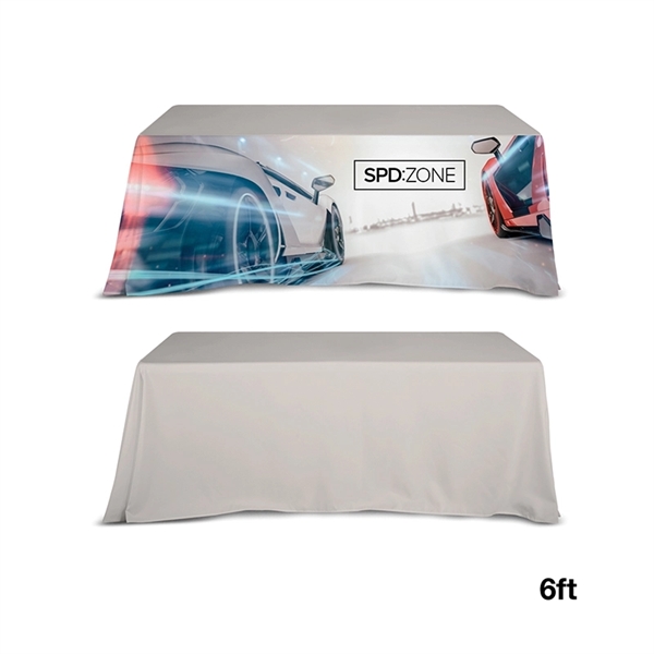 72" x 30" x 29" table throw cover with color dye... from ASI 67866 Logomark/Valumark