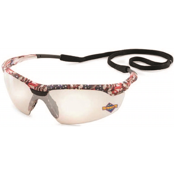 Conqueror Old Glory Camo Frame With Clear Mirror Lens. Printed on... from ASI 79951 Promosafe / Promosafe