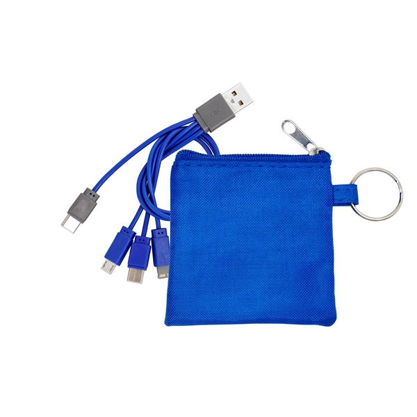 4-in-1 Colorful Pouch Cable Set... from ASI 30208 A P Specialties / AP Specialties
