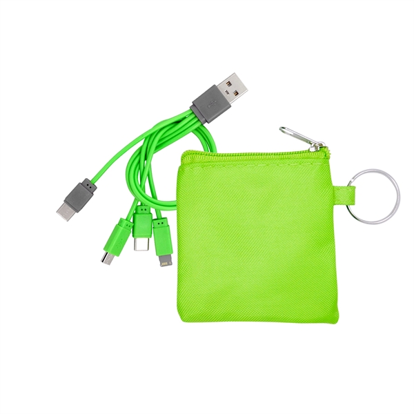 4-in-1 Colorful Pouch Cable Set... from ASI 30208 A P Specialties / AP Specialties
