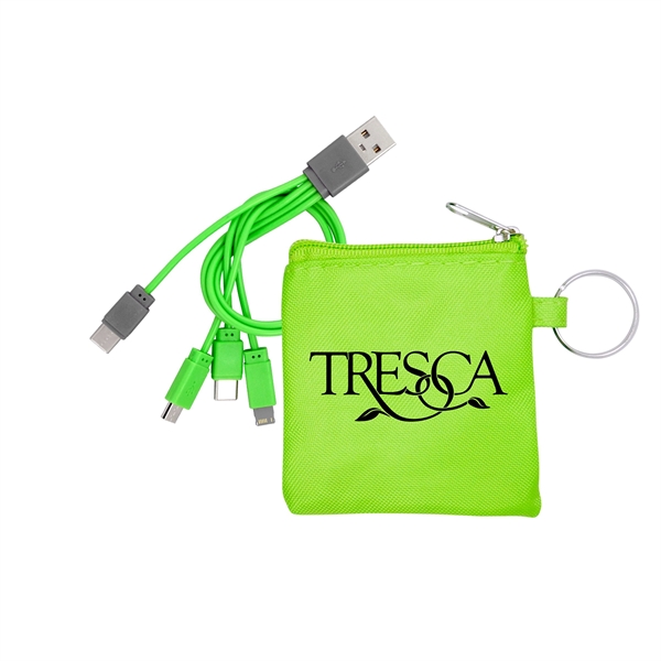 4-in-1 Colorful Pouch Cable Set... from ASI 30208 A P Specialties / AP Specialties