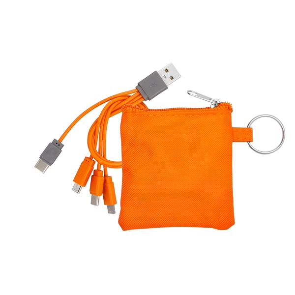 4-in-1 Colorful Pouch Cable Set... from ASI 30208 A P Specialties / AP Specialties