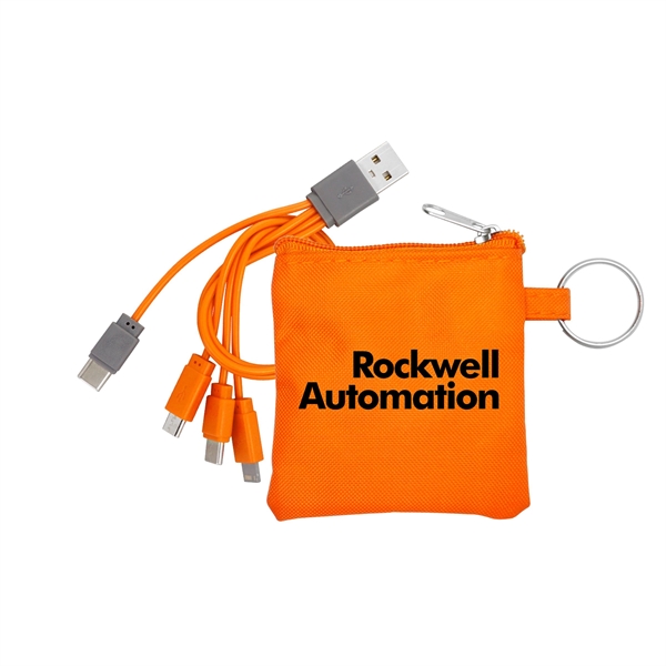 4-in-1 Colorful Pouch Cable Set... from ASI 30208 A P Specialties / AP Specialties