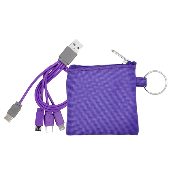4-in-1 Colorful Pouch Cable Set... from ASI 30208 A P Specialties / AP Specialties