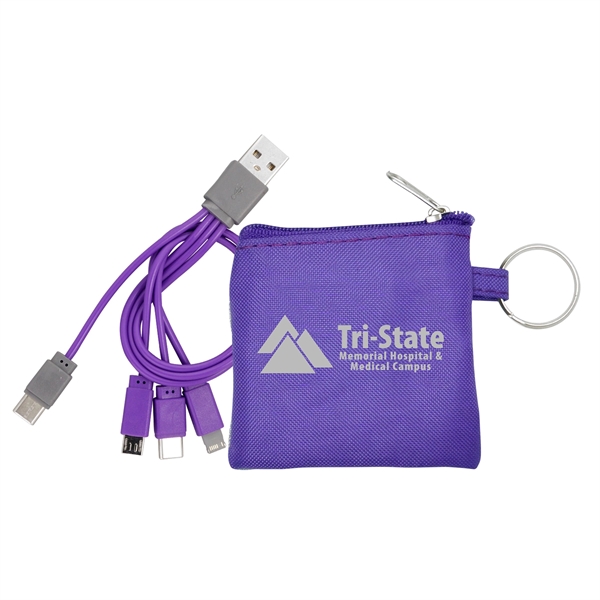 4-in-1 Colorful Pouch Cable Set... from ASI 30208 A P Specialties / AP Specialties