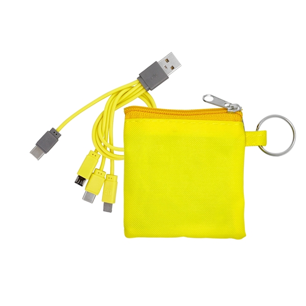 4-in-1 Colorful Pouch Cable Set... from ASI 30208 A P Specialties / AP Specialties
