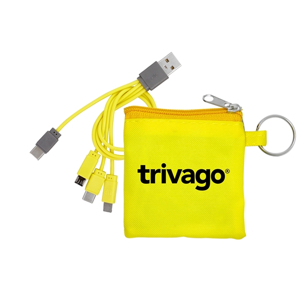 4-in-1 Colorful Pouch Cable Set... from ASI 30208 A P Specialties / AP Specialties