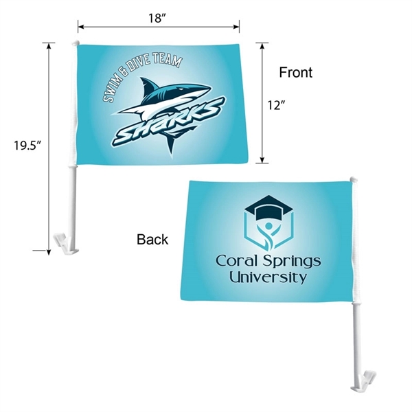 DisplaySplash Car Flag - Double Sided... from ASI 67866 Logomark/Valumark