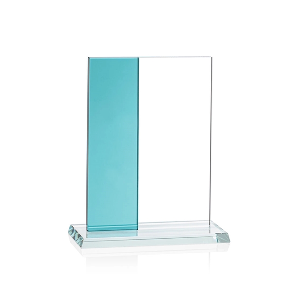 Vertical Award- Teal/Starfire.... from ASI 84592 St Regis Group / Prestige Glass