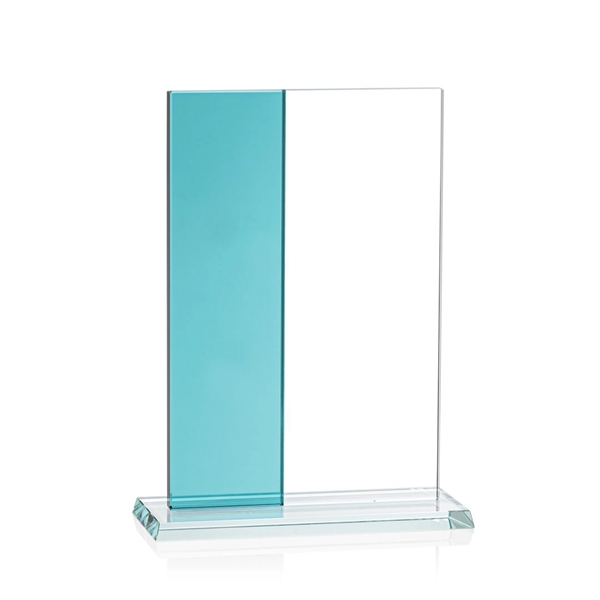 Vertical Award- Teal/Starfire.... from ASI 84592 St Regis Group / Prestige Glass