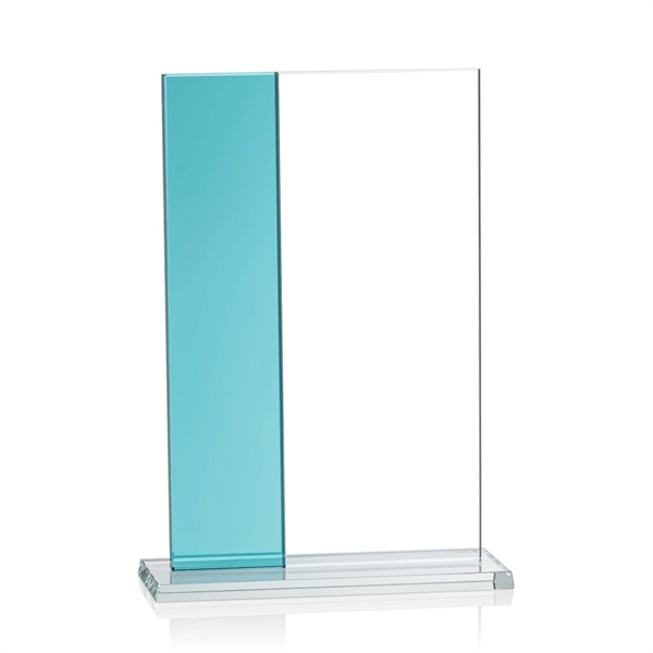 Vertical Award- Teal/Starfire.... from ASI 84592 St Regis Group / Prestige Glass