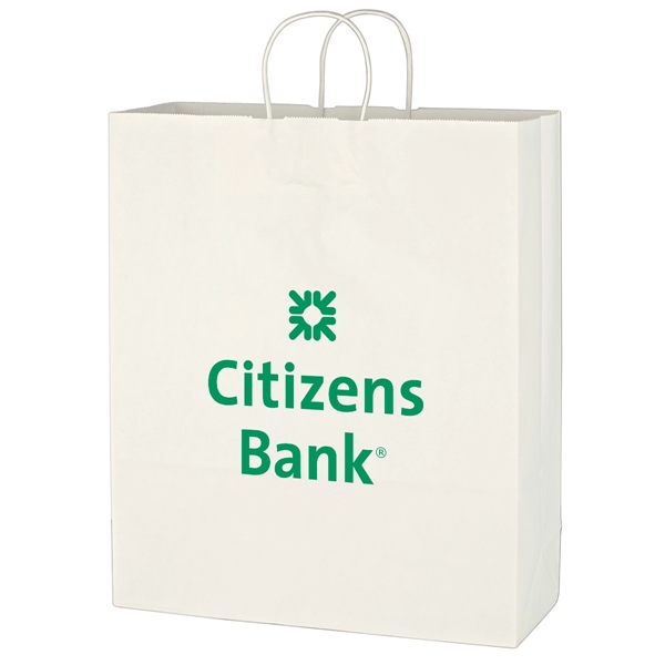 16" x 19" shopping bag made from white Kraft paper.... from ASI 61125 Hit Promotional Products / Hit®