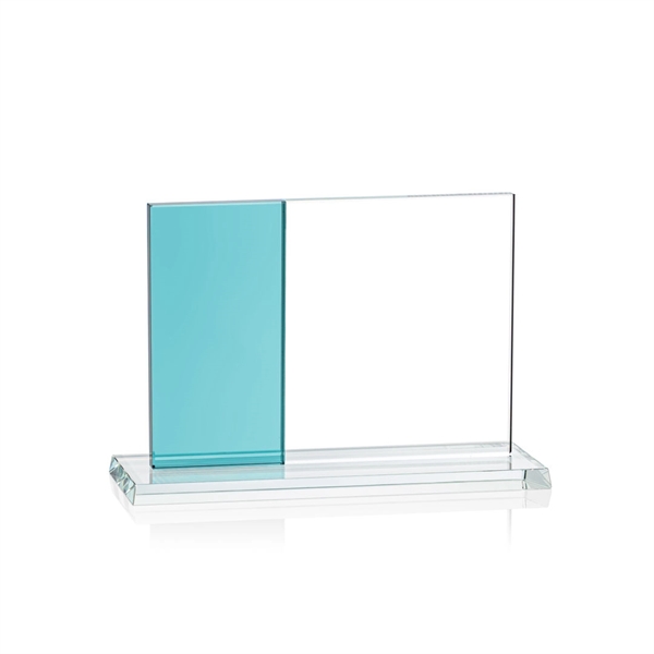 Horizontal Award- Teal/Starfire.... from ASI 84592 St Regis Group / Prestige Glass