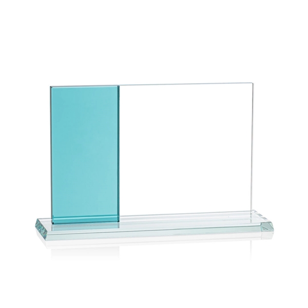 Horizontal Award- Teal/Starfire.... from ASI 84592 St Regis Group / Prestige Glass