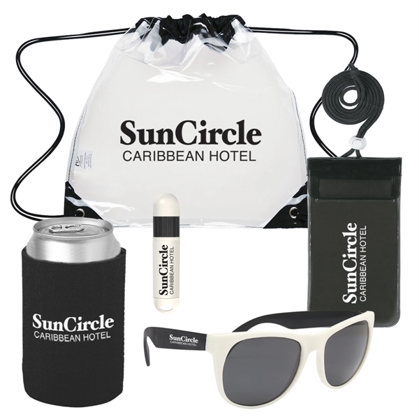 Waterproof pouch, sunscreen stick, beverage holder and sunglasses... from ASI 61125 Hit Promotional Products / Hit®