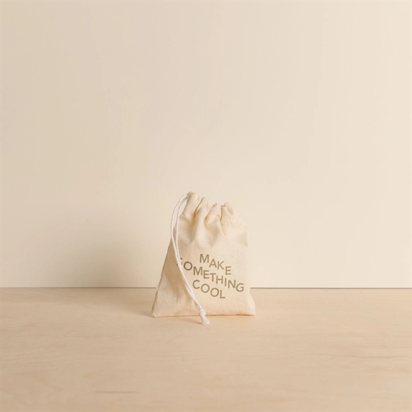 Lightweight 4.5oz. Cotton Muslin material with single-sided cotton drawstring.4.75" W x... from ASI 74710 Numo