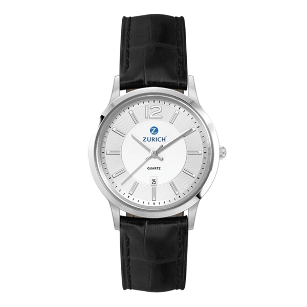 22MM STEEL SILVER CASE, 3 HAND MVMT, SILVER DIAL, ...... from ASI 67866 Logomark/Valumark