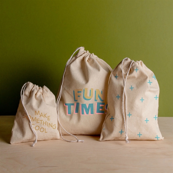 Lightweight 4.5oz. Cotton Muslin material with single-sided cotton drawstring.... from ASI 74710 Numo